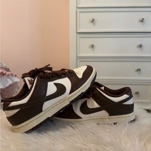Nike Chocolate Brown and White Sneakers
